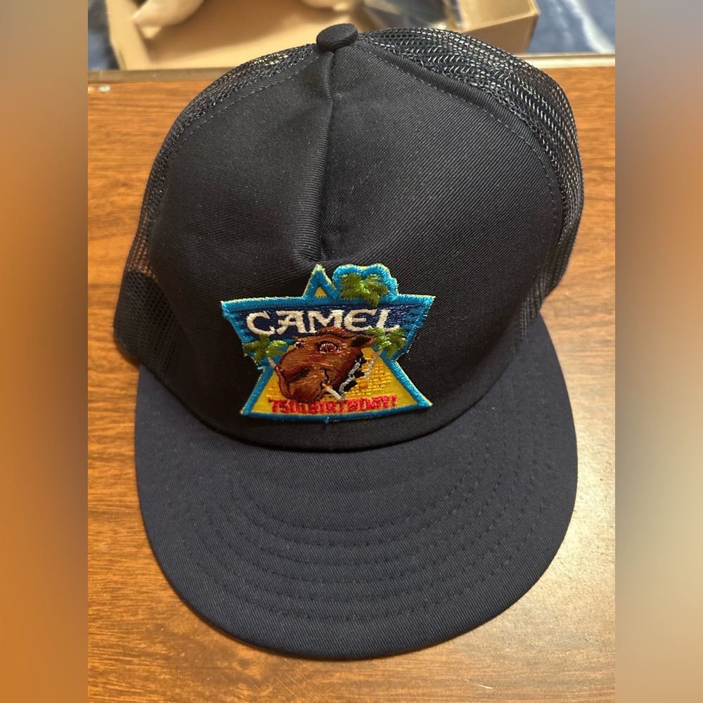 Vintage Joe Camel Hat. Camel Cigarettes 75th Birthday. Made in U.S.A.